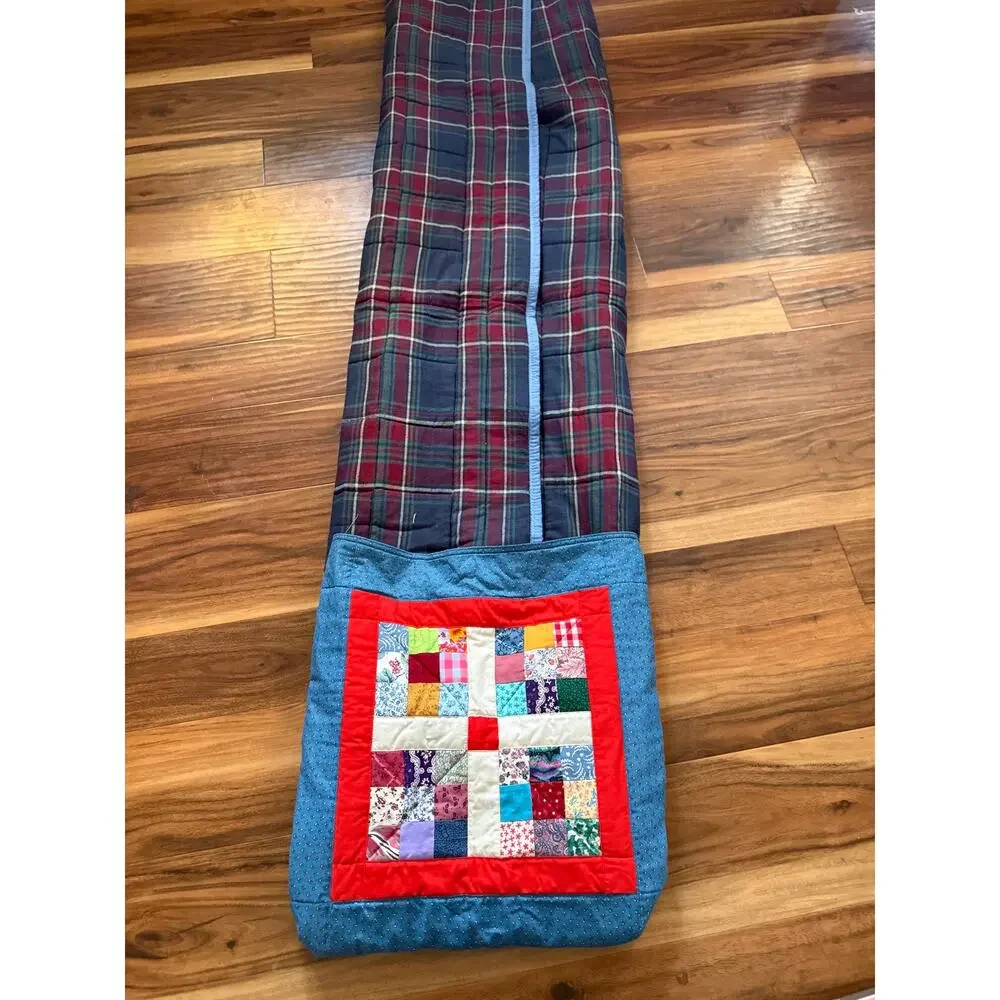 Vintage Hand-Stitched Patchwork Quilt / Quillow